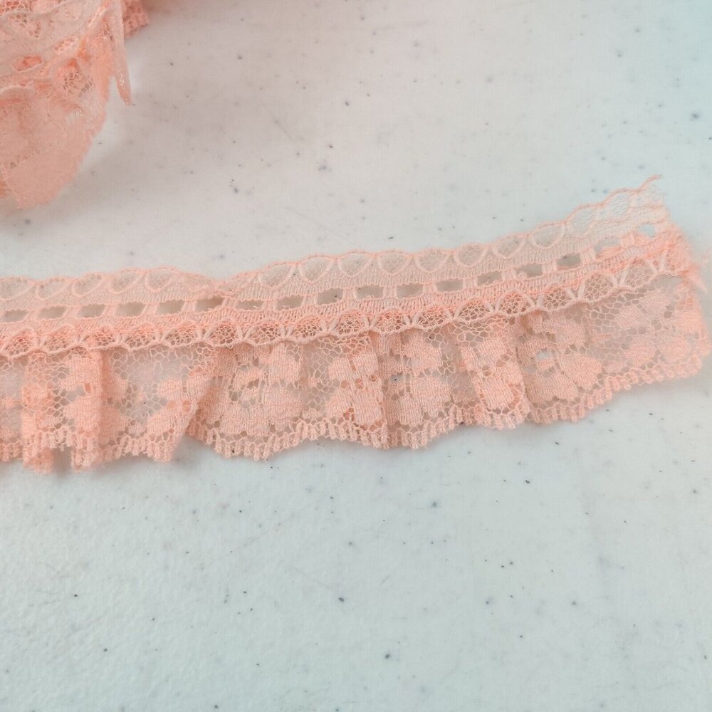 Vintage Lace Trim St. Louis Trimming 20 yards+ 17" Peach Color